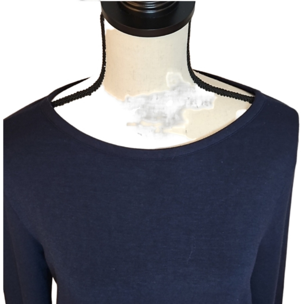 J Crew 3/4 Sleeve Shirt with Floral Trim - Picture 3 of 11